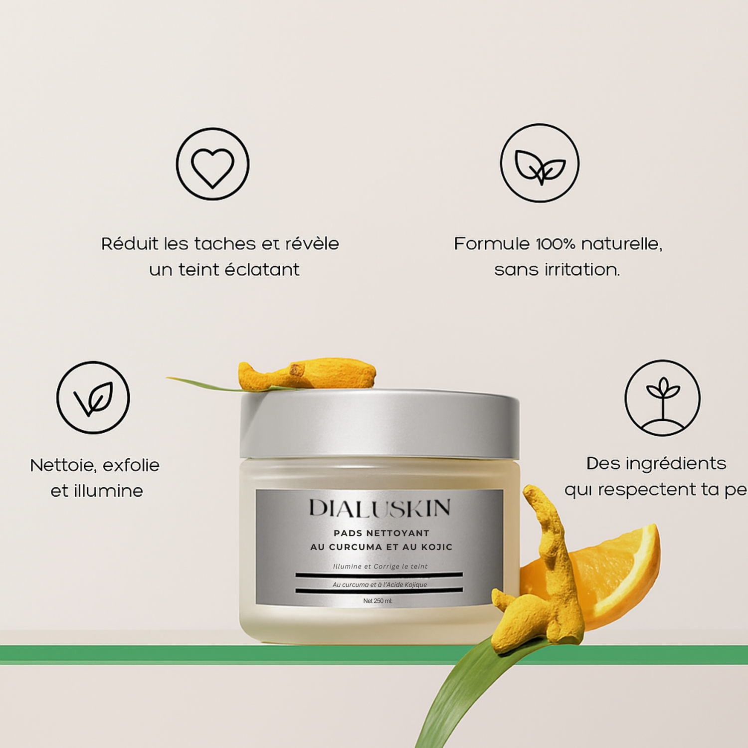 Pads au Curcuma et au Kojic