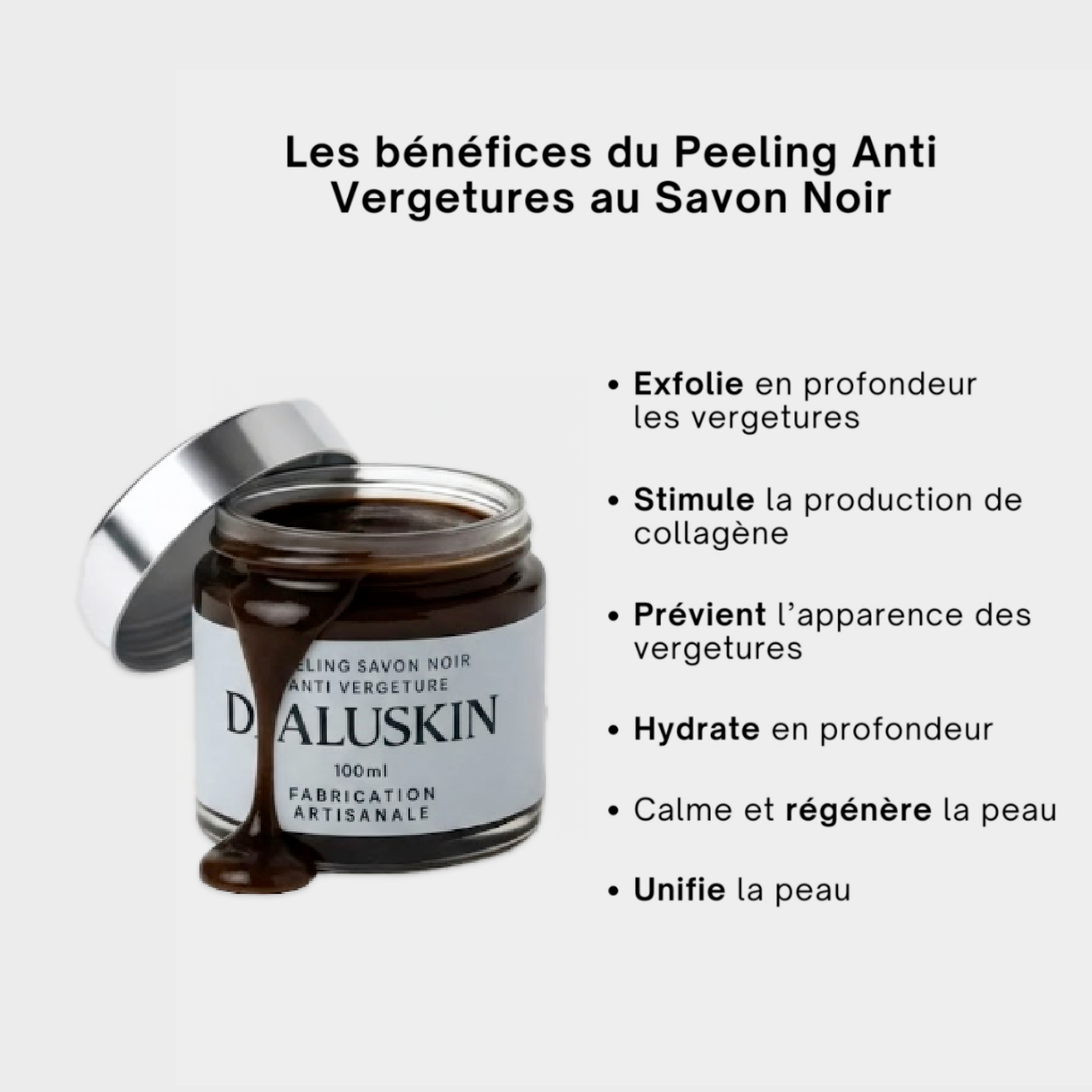 Peeling savon noir anti vergetures 100 ML